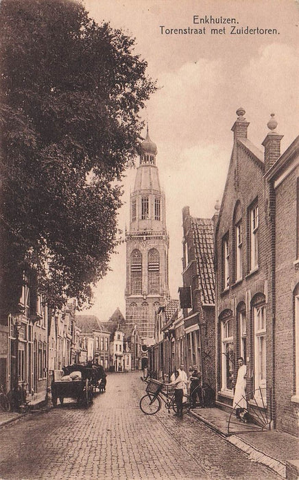 Enkhuizen Torenstraat Met Zuidertoren