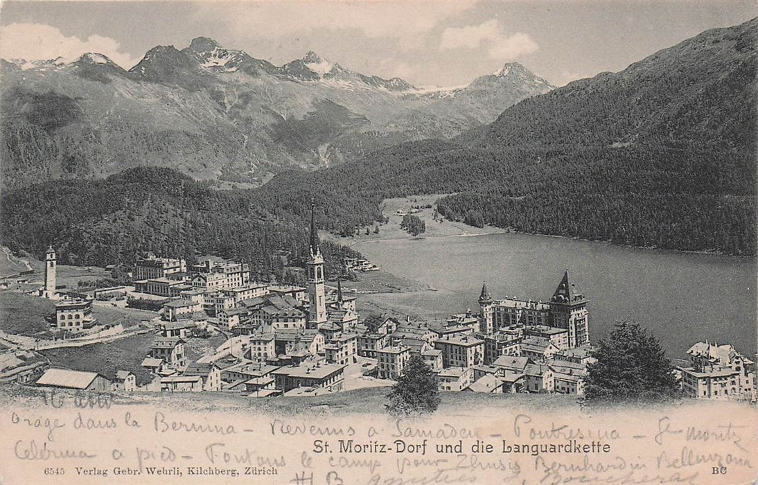 St Moritz-Dorf Und Die Languardkette