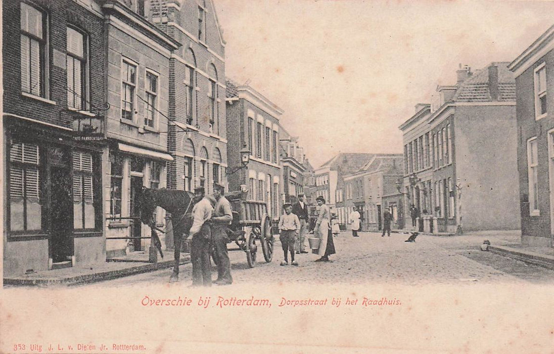 Overschie Bij Rotterdam Dorpsstraat Bij Het Raadhuis