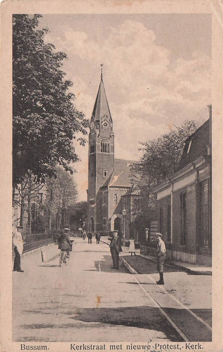 Bussum Kerkstraat Met Nieuwe Protest Kerk
