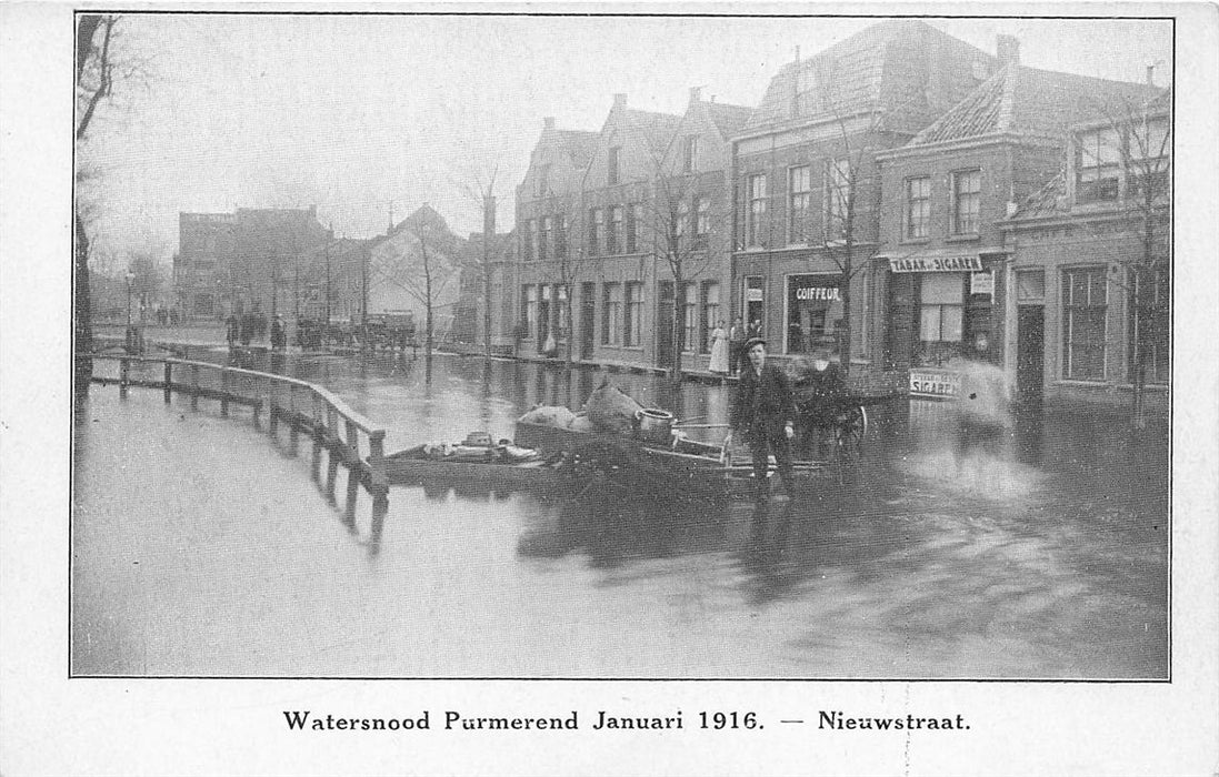 Watersnood Purmerend Januari 1916 Nieuwstraat