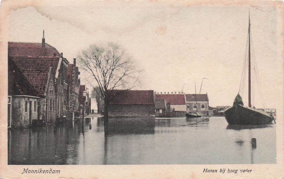 Monnikendam Haven Bij Hoog Water