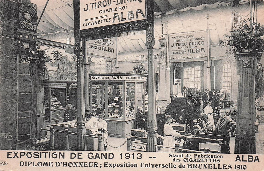 Exposition De Gand 1913 Stand De Fabrication Des Cigarettes Alba