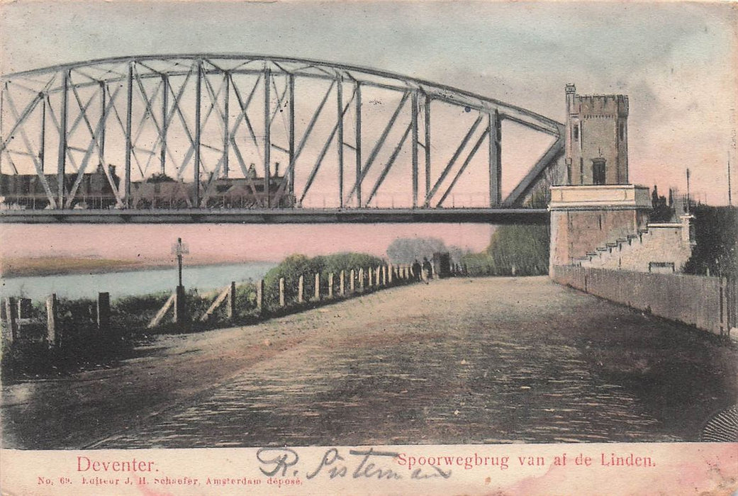 Deventer Spoorwegbrug Van Af De Linden