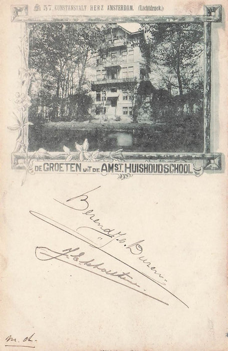 De Groeten Uit De Amsterdamsche Huishoudschool