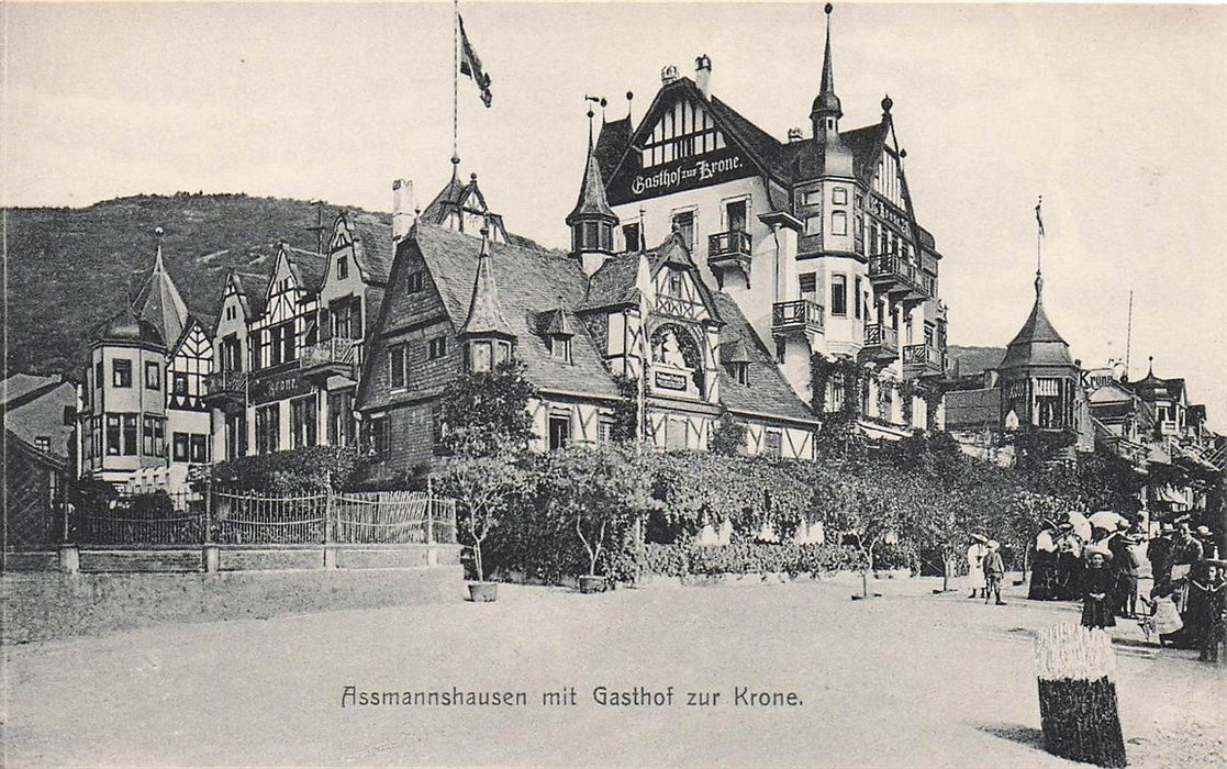 Assmannshausen Mit Gasthof Zur Krone