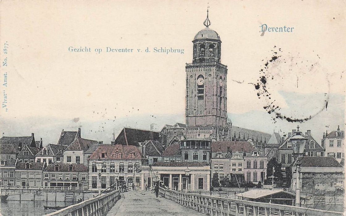 Gezicht Op Deventer V D Schipbrug