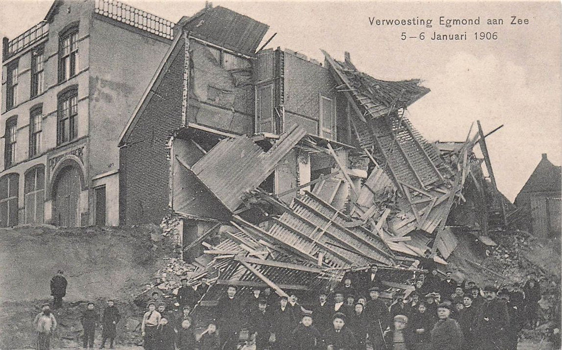 Verwoesting Egmond Aan Zee 5-6 Januari 1906