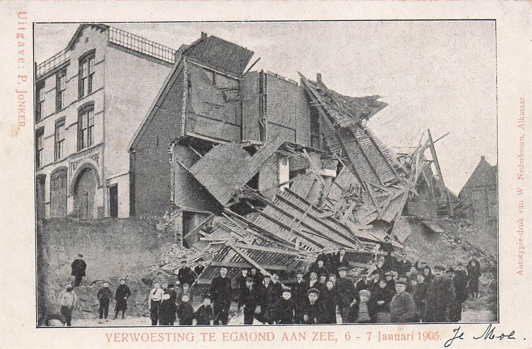 Verwoesting Te Egmond Aan Zee 6 7 Januari 1905