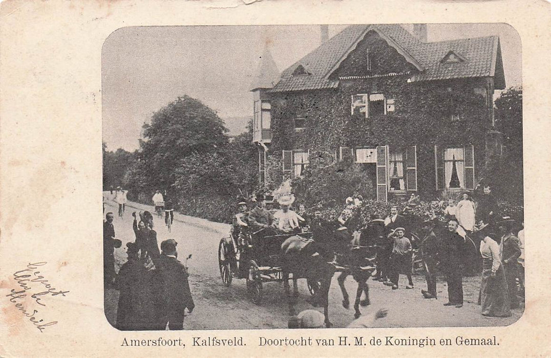 Amersfoort Kalfsveld Doortocht Van H M De Koningin En Gemaal
