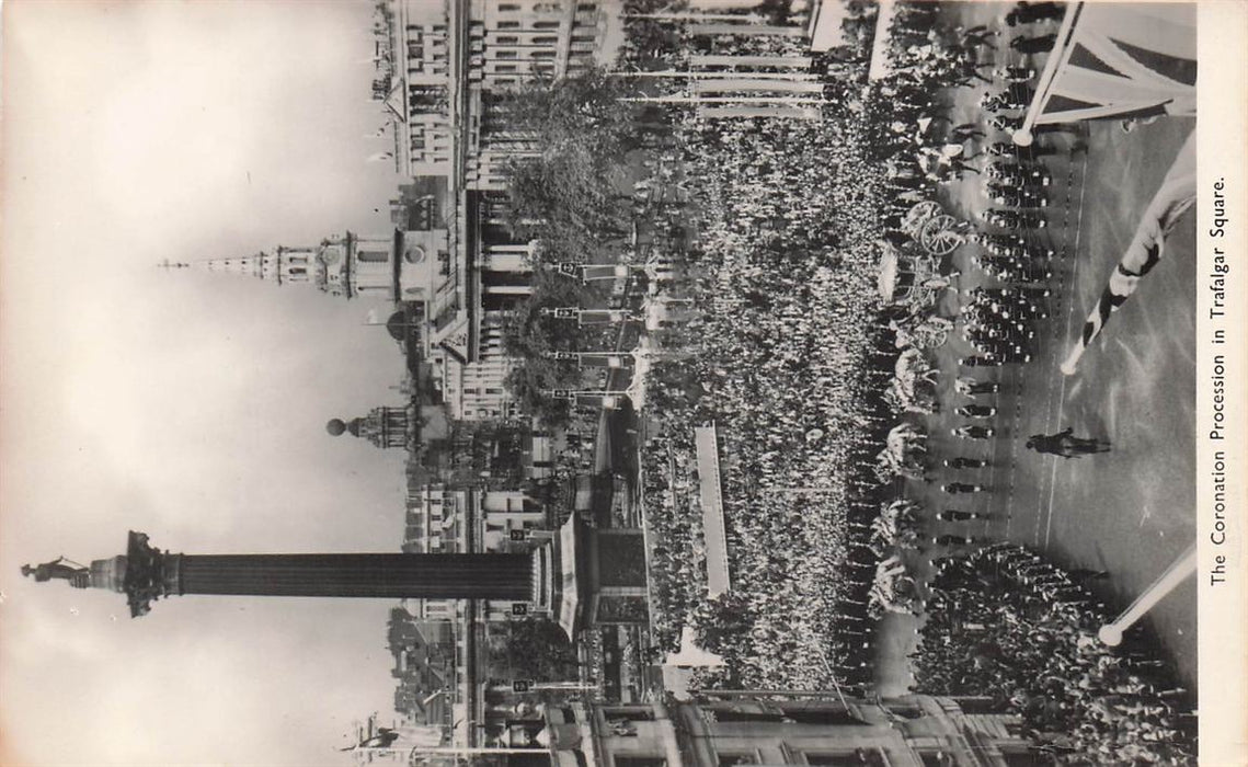 London The Coronation Procession In Trafalgar Square