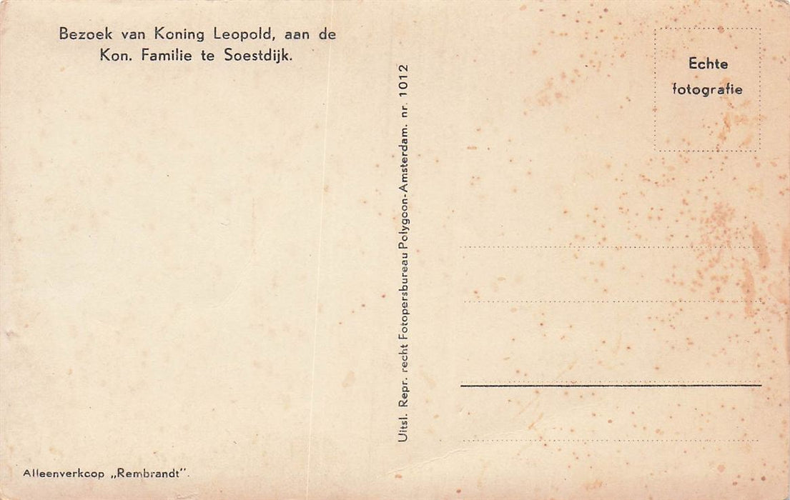 Bezoek Van Koning Leopold Kon Familie Te Soestdijk
