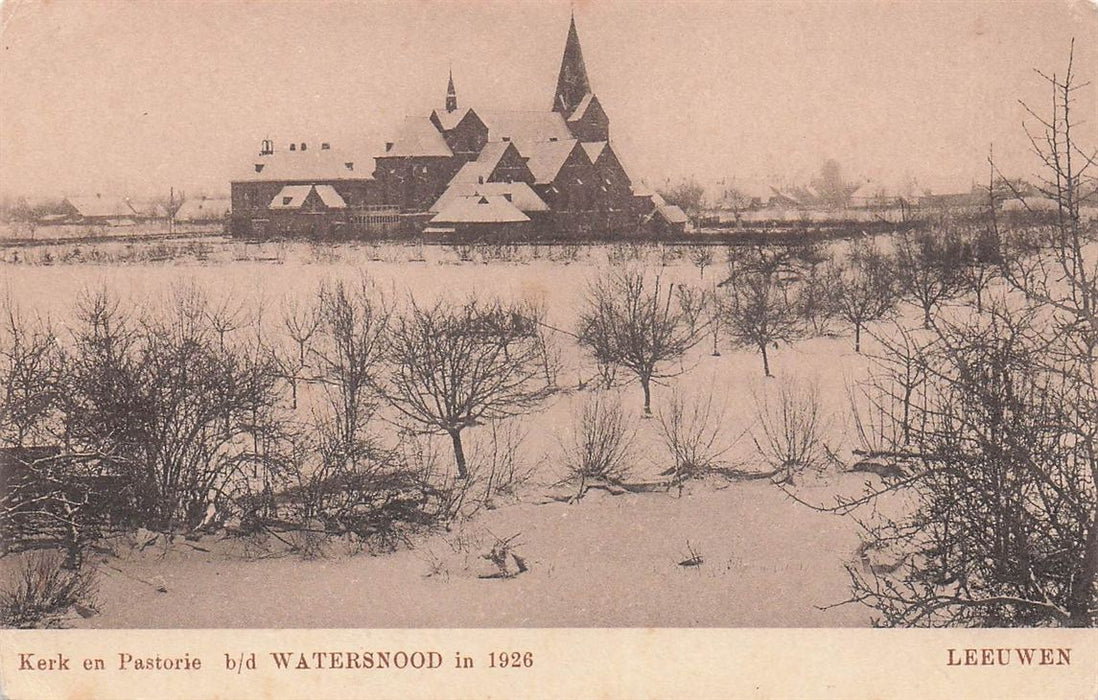 Leeuwen Kerk En Pastorie B/D Watersnood In 1926