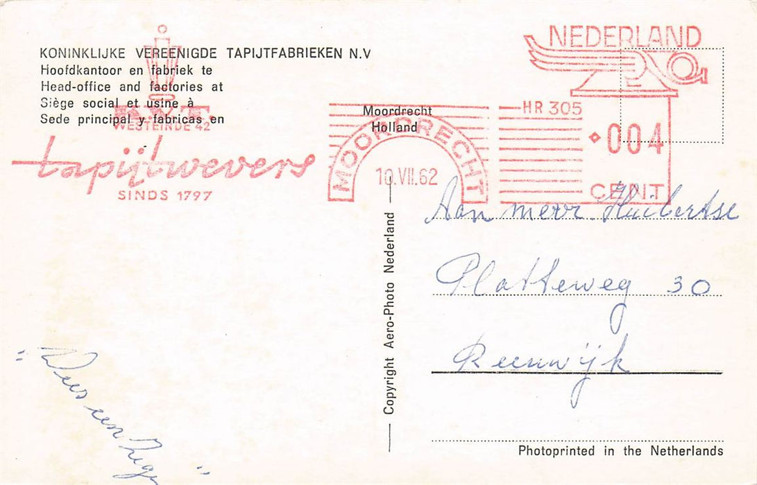 Moordrecht Koninklijke Vereenigde Tapijtfabrieken