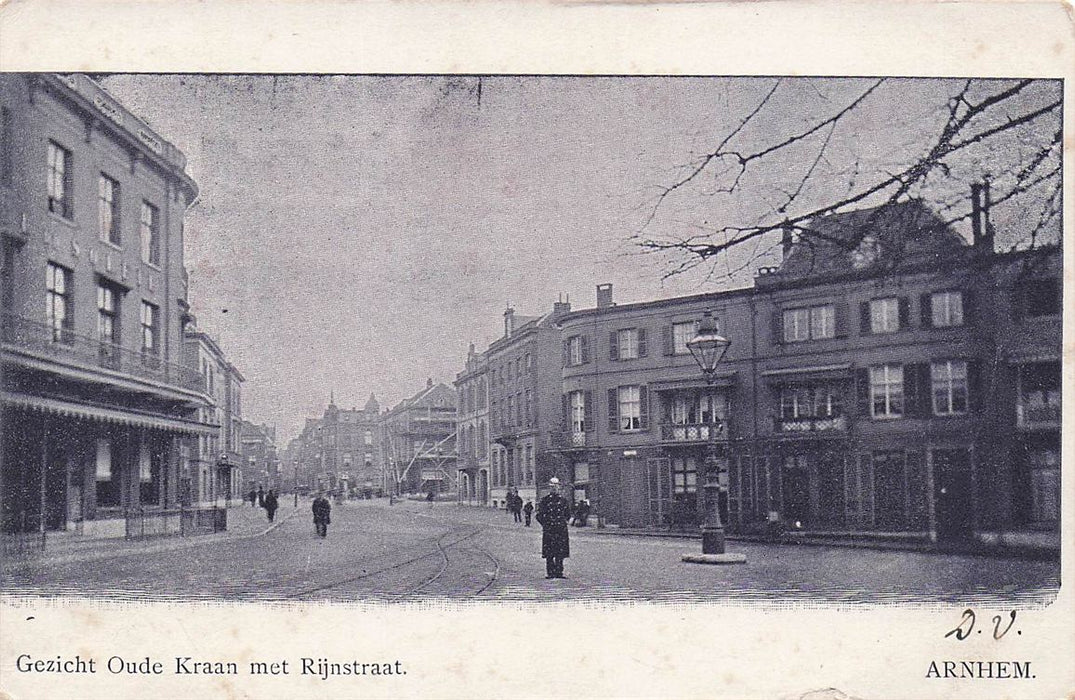 Arnhem Gezicht Oude Kraan Met Rijnstraat