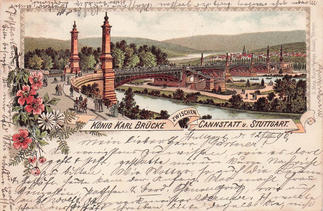 König Karl Brücke Zwischen Cannstatt U Stuttgart