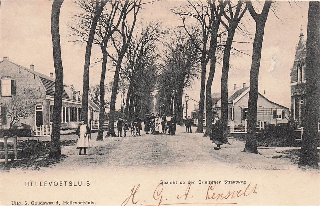 Hellevoetsluis Gezicht Op Den Brielschen Straatweg