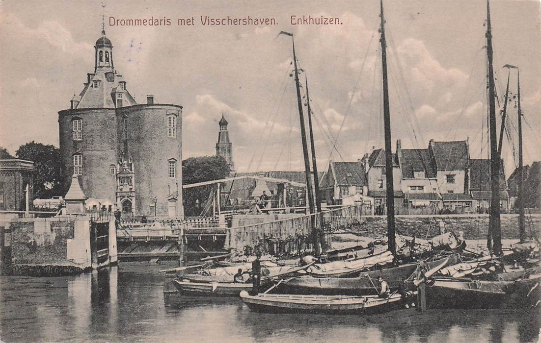 Enkhuizen Drommedaris Met Visschershaven