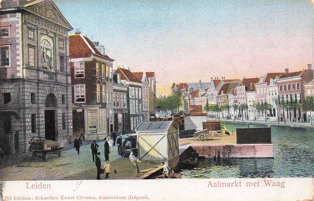 Leiden Aalmarkt Met Waag