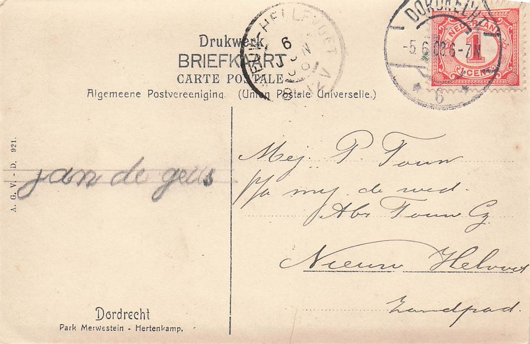 Dordrecht Park Merwestein Hertenkamp.