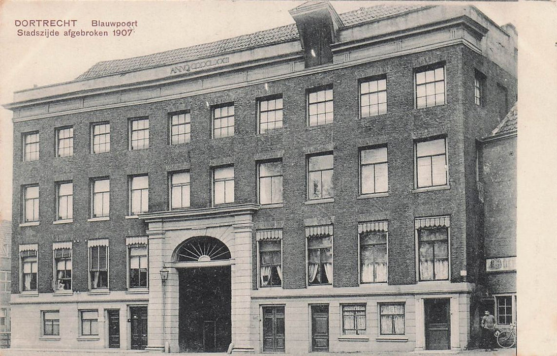 Dordrecht Blauwpoort Stadszijde Afgebroken 1907