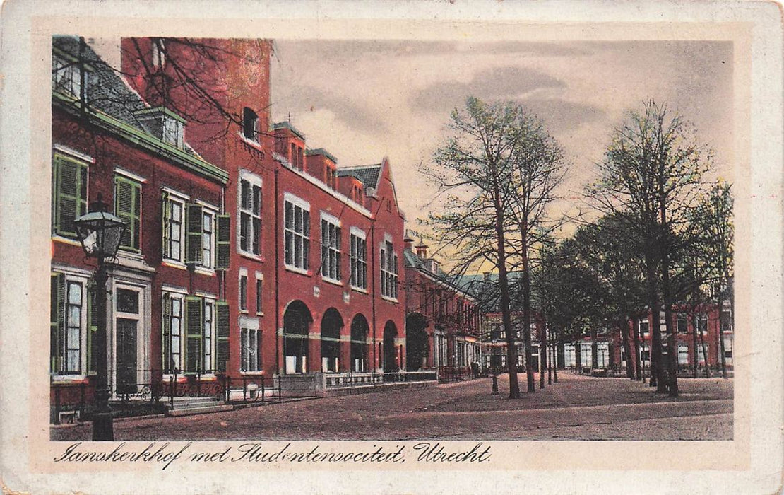 Utrecht Janskerkhof Met Studentensocieteit