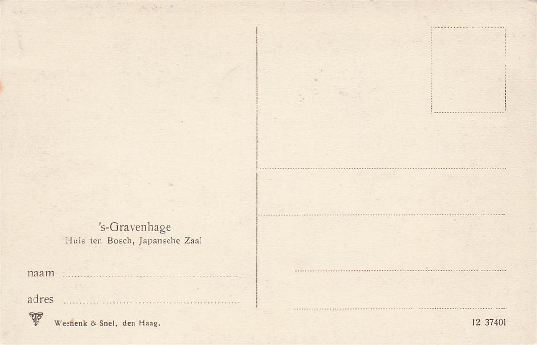 S-Gravenhage Huis Ten Bosch Japansche Zaal