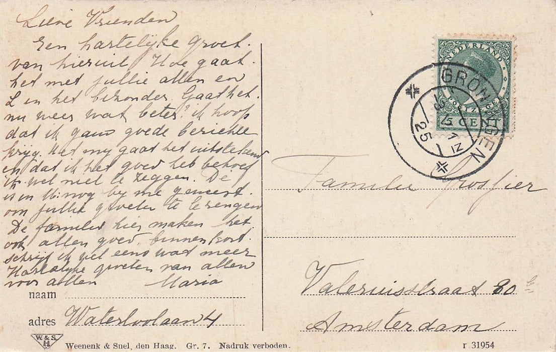 Groningen Groote Markt Met Stadhuis