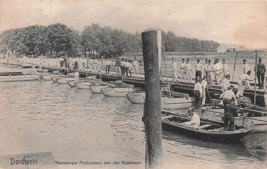 Dordrecht Manoeuvers Pontonniers Aan Den Biesbosch