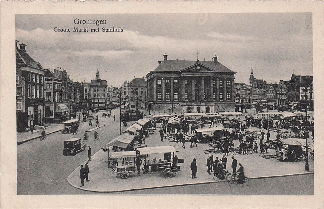 Groningen Groote Markt Met Stadhuis