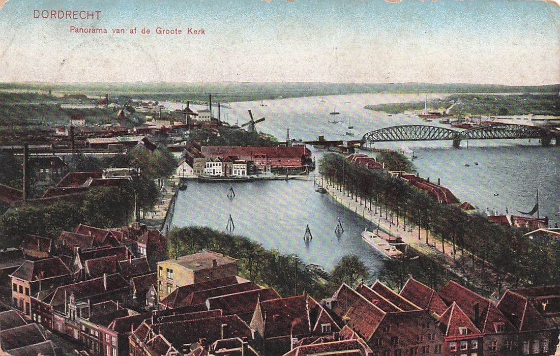Dordrecht Panorama Van Af De Groote Kerk