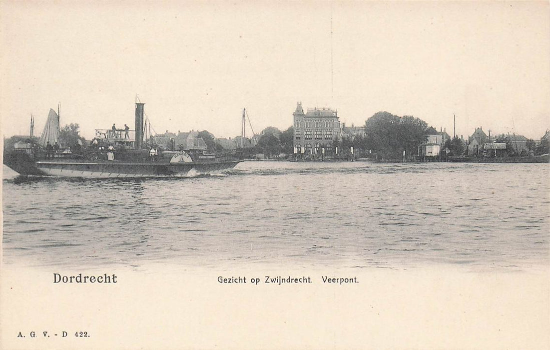 Dordrecht Gezicht Op Zwijndrecht Veerpont