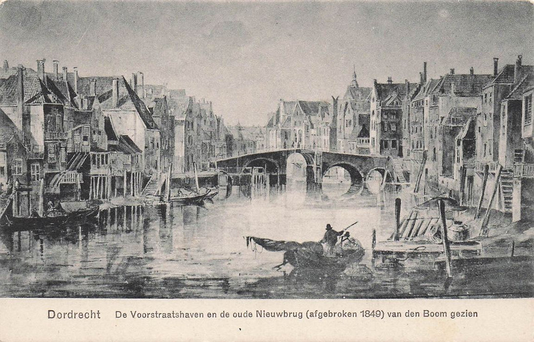 Dordrecht De Voorstraatshaven En De Oude Nieuwbrug