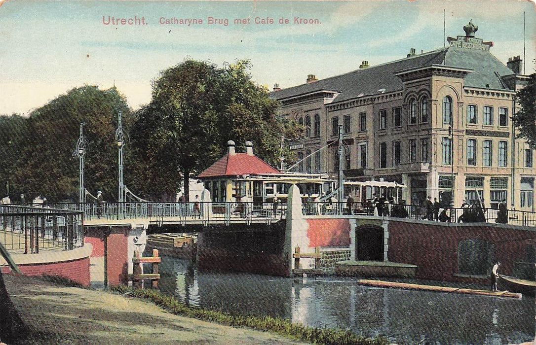 Utrecht Catharyne Brug Met Cafe De Kroon