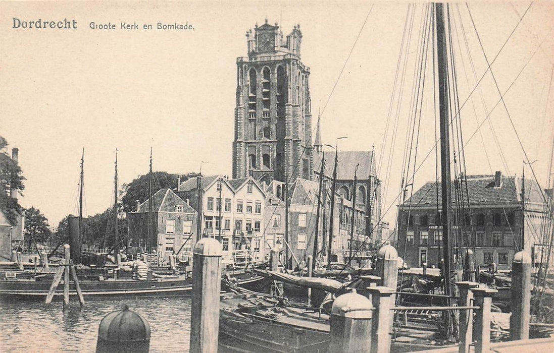 Dordrecht Groote Kerk En Bomkade