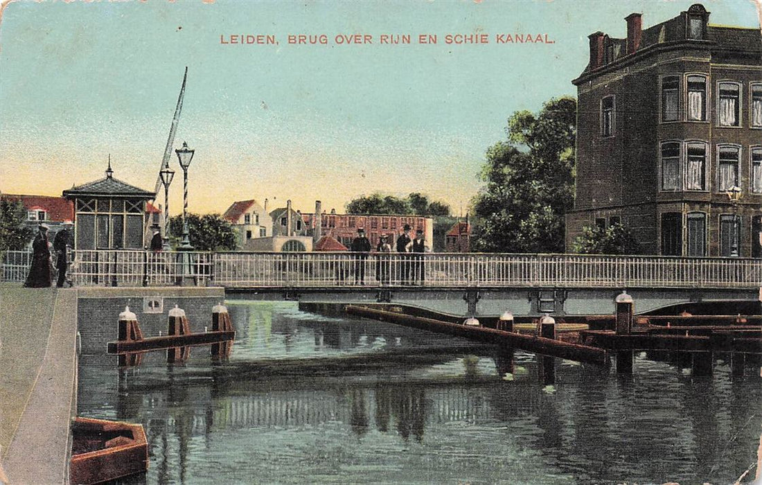 Leiden Brug Over Rijn En Schie Kanaal