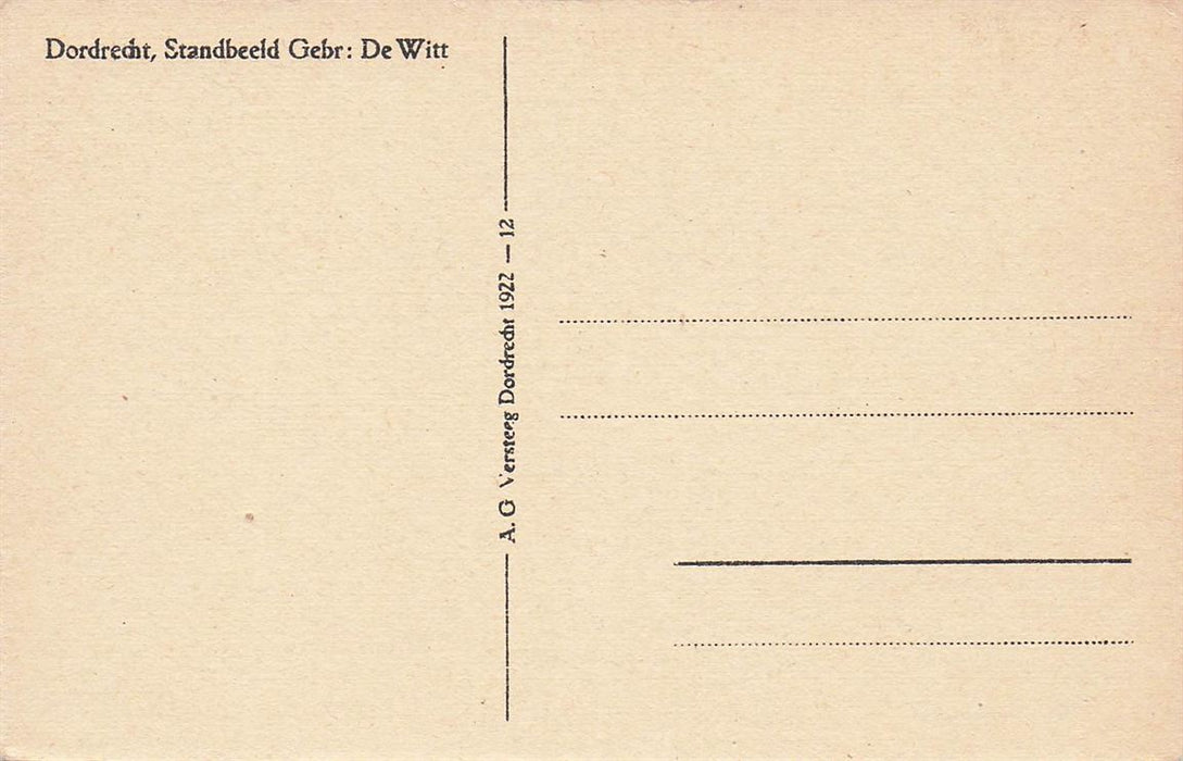 Dordrecht Standbeeld Gebr: De Witt