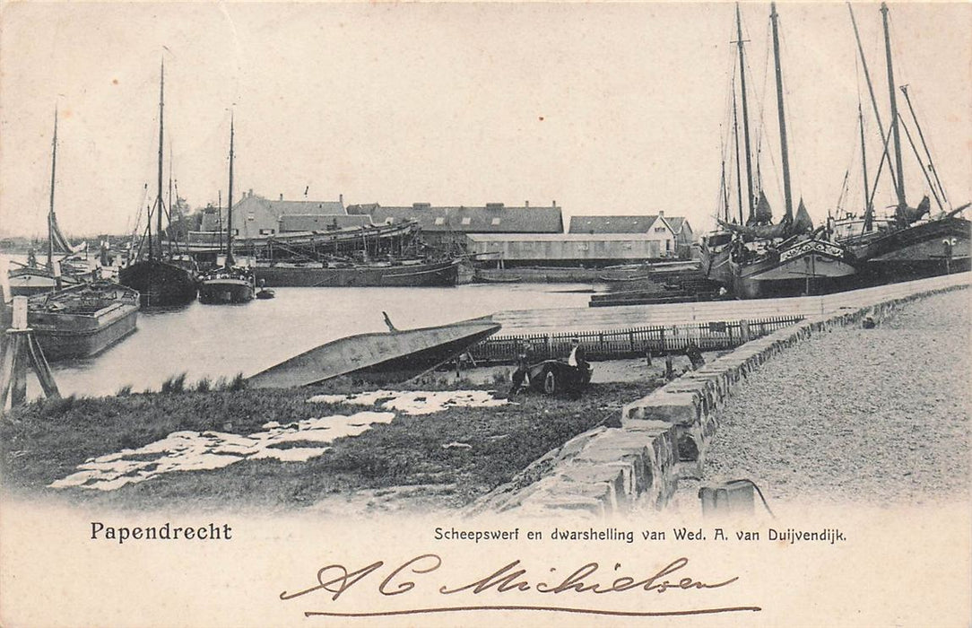 Papendrecht Scheepswerf En Dwarshelling Duijvendijk