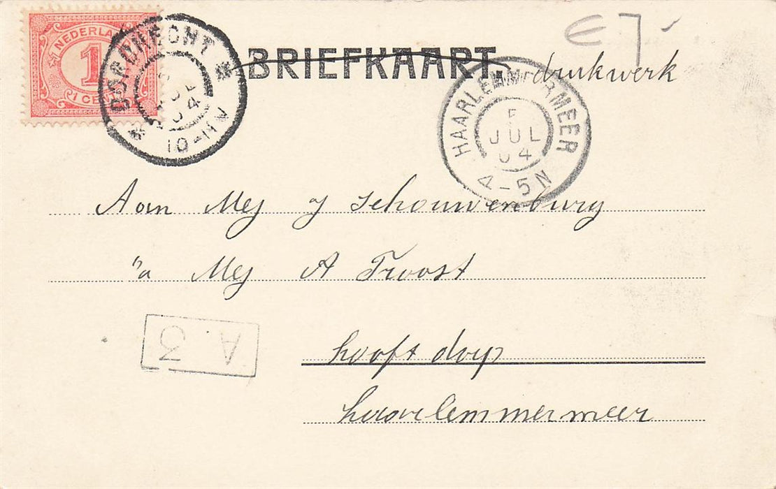 S'Gravendeel Ned Herv Kerk Afgebrand 10 Mei 1904