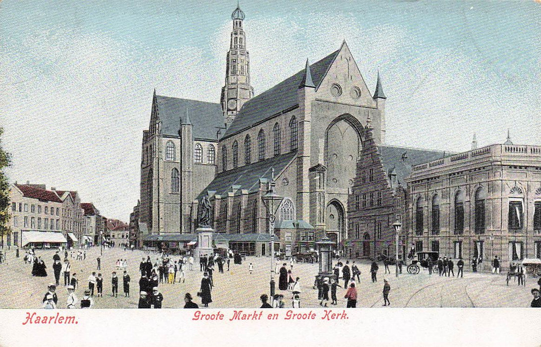 Haarlem Groote Markt En Groote Kerk
