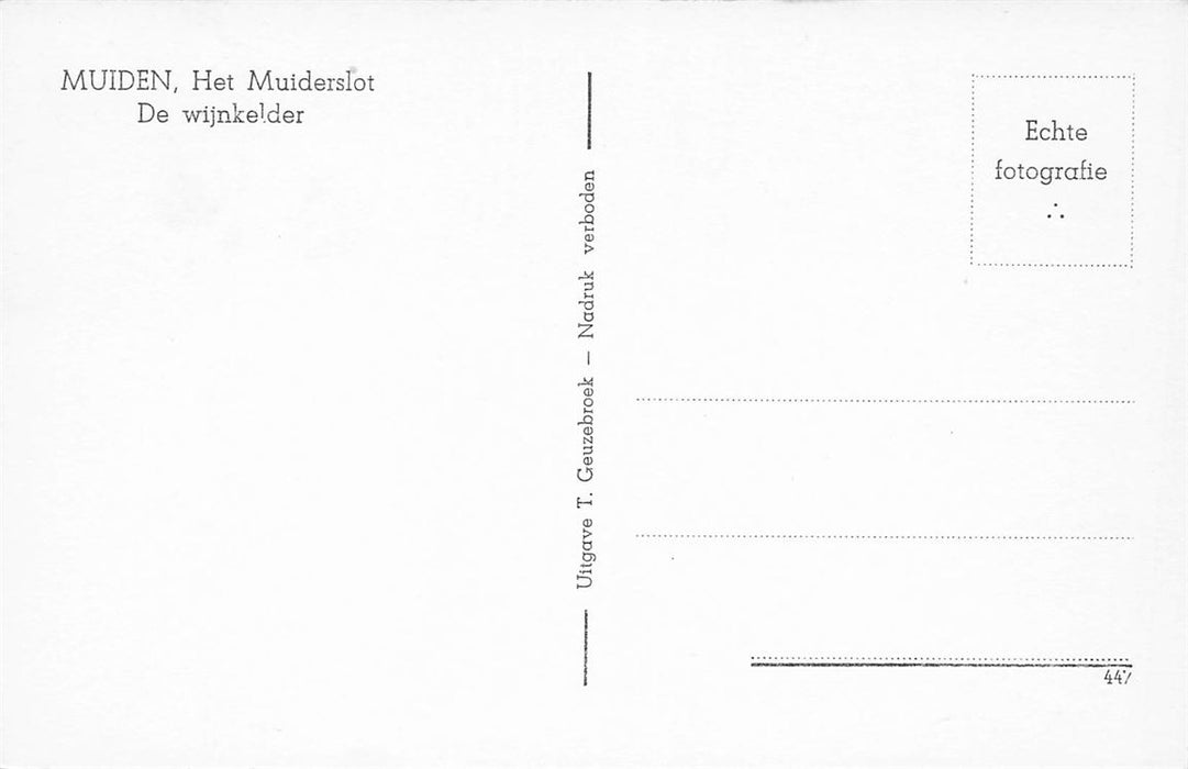 Muiden Het Muiderslot De Wijnkelder