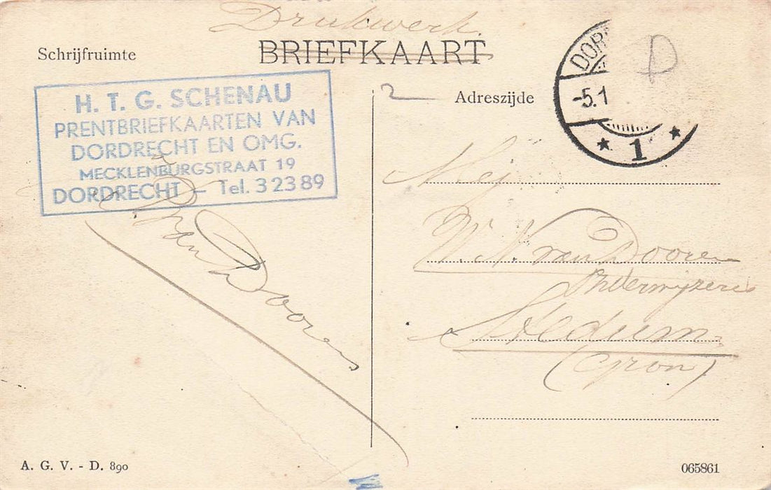 Dordrecht Groothoofd Groote Kerk En Bomkade Van Hoogstratensingel Stationsweg