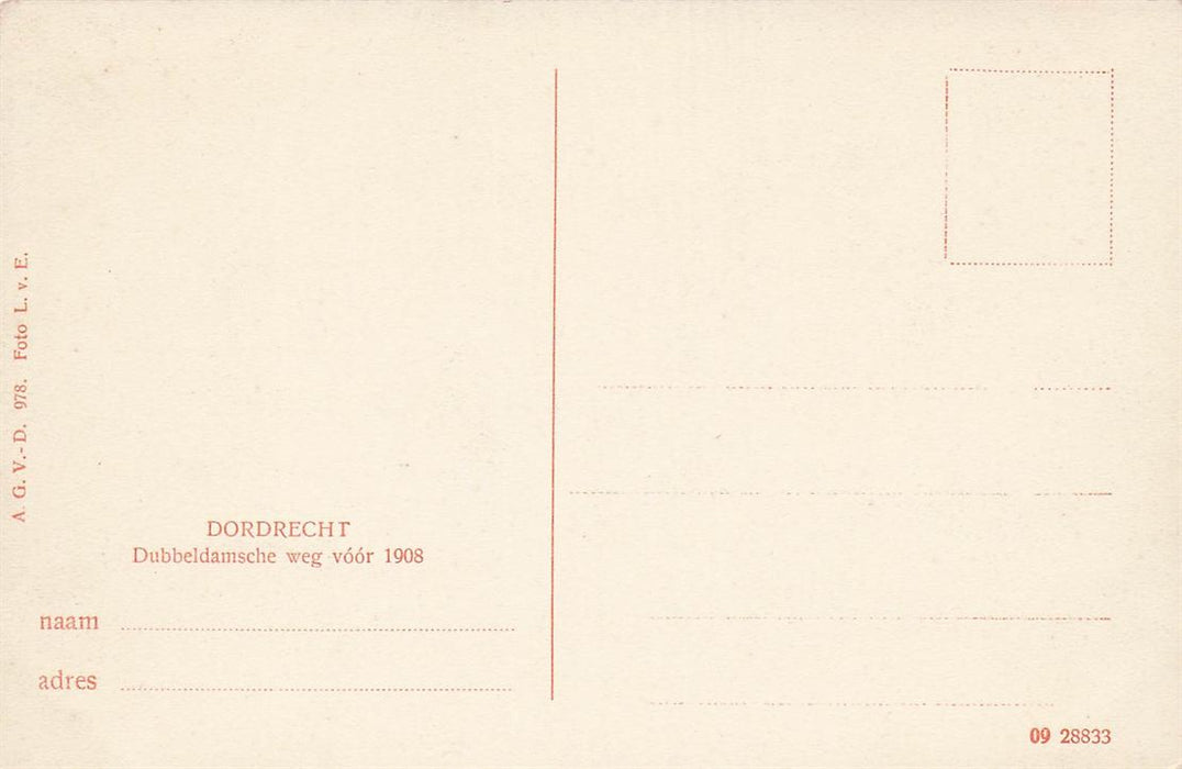 Dordrecht Dubbeldamsche Weg Voor 1908