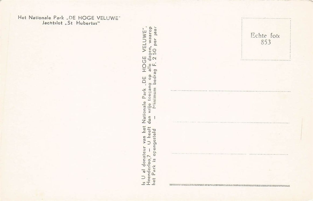Het Nationale Park De Hoge Veluwe Jachtslot St Hubertus