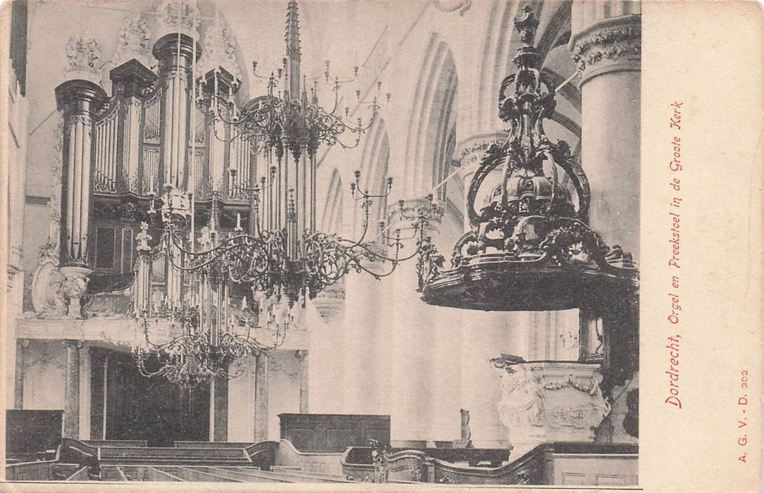 Dordrecht Orgel En Preekstoel In De Groote Kerk