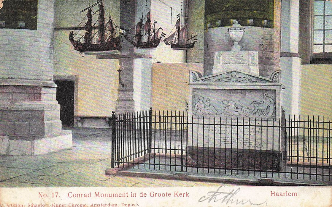 Haarlem Conrad Monument In De Groote Kerk