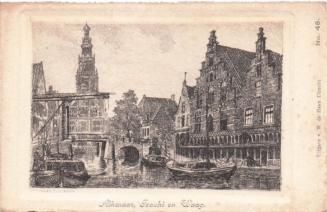 Alkmaar Gracht En Waag.