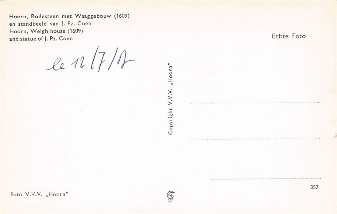 Hoorn Rodesteen Met Waaggebouw