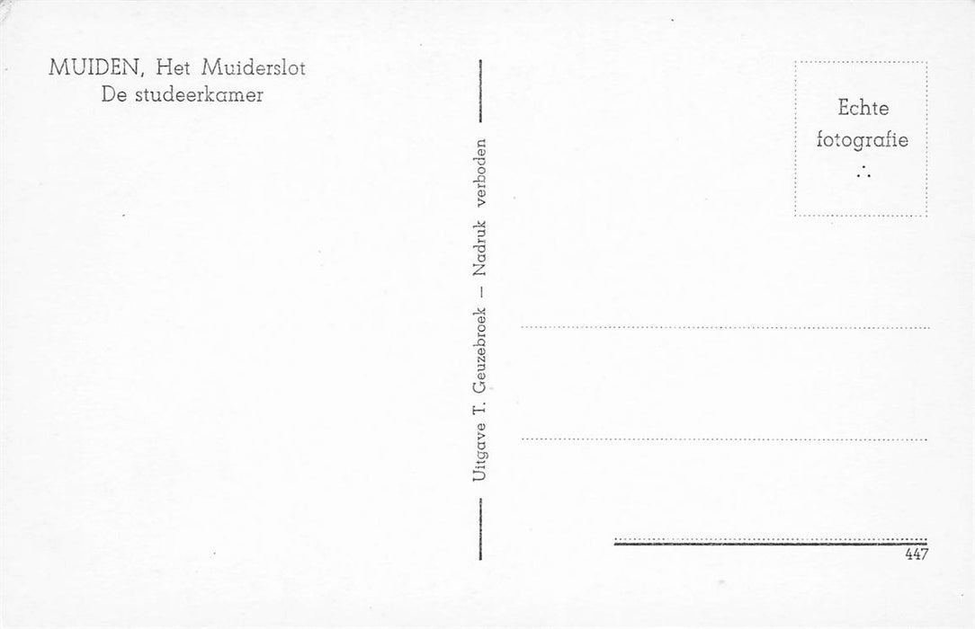 Muiden Het Muiderslot De Studeerkamer