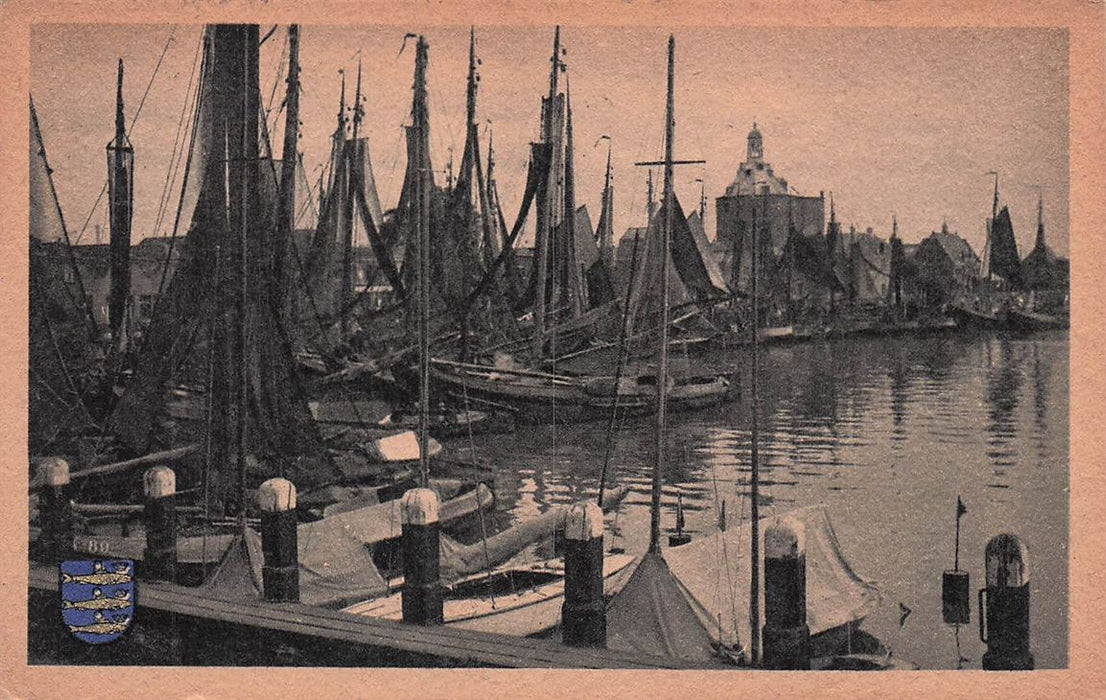 Enkhuizen Vissershaven Met Gezicht Op Drommedaris